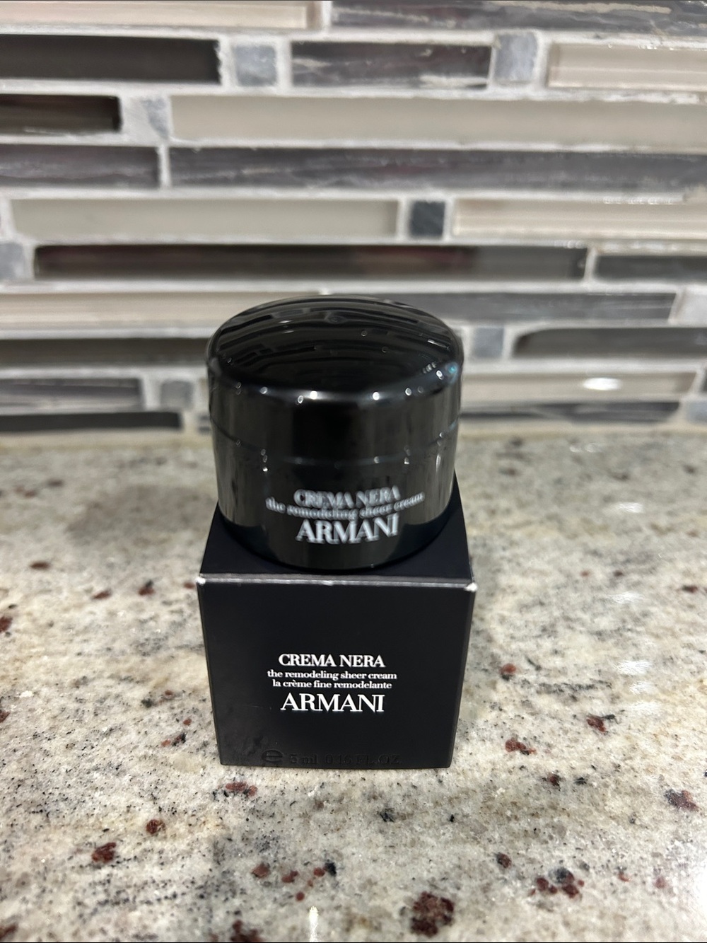 Giorgio Armani Crema Nera Men's Moisturizer - Black